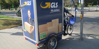 Lastenfahrrad für die Paketzustellung