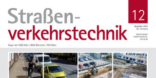 Journal Straßenverkehrstechnik Front cover of the Journal "Straßenverkehrstechnik"