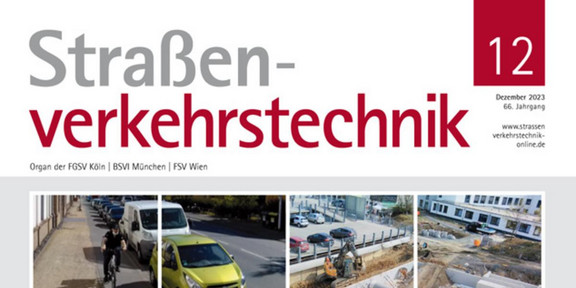 Journal Straßenverkehrstechnik Front Cover der Zeitschrift Straßenverkehrstechnik
