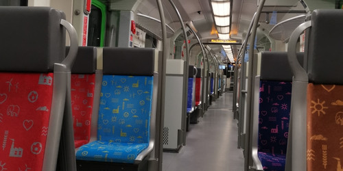 Der Innenraum einer S-Bahn