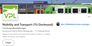 Screenshot der LinkedIn-Seite des Fachgebiets